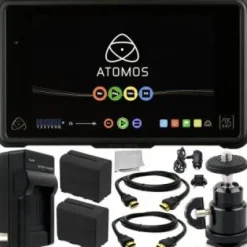 Outlet Atomos Shogun Inferno 7" 4K HDMI/Quad 3G-SDI/12G-SDI Recording Monitor 9PC Accessory Kit. Includes 2 Replacement F970 Batteries, AC/DC Rapid Home & Travel Charger, 2 HDMI Cables, More