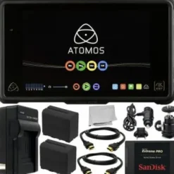 Sale Atomos Shogun Inferno 7" 4K HDMI/Quad 3G-SDI/12G-SDI Recording Monitor 10PC Accessory Kit. Includes SanDisk 480GB Extreme Pro Solid State Drive, 2 Replacement F970 Batteries, MORE