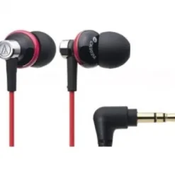 Clearance Audio Technica Audio-Technica ATH-CK303M In-Ear Headphones (Black Red Brd)