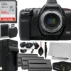 New Blackmagic Design Pocket Cinema Camera 6K G2 - Includes: SanDisk 64 Ultra Memory Card + 2X Seller Replacement Batteries + Cleaning Essentials + More