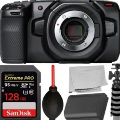 Online Blackmagic Design Pocket Cinema Camera 4K (Body Only) - CINECAMPOCHDMFT4K with Sandisk 128GB Memory Card Starter Bundle