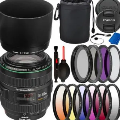 Clearance Canon EF 70-300mm f4.5-5.6 DO IS USM Lens - 9321A002 with Essential Accessory Bundle