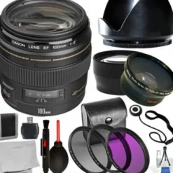 Fashion Canon EF 100mm f/2 USM Lens - 2518A003 with Essential Accessory Bundle