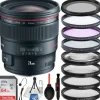 Sale Canon EF 24mm f/1.4L II USM Lens - 2750B002 & Essential Accessory Bundle