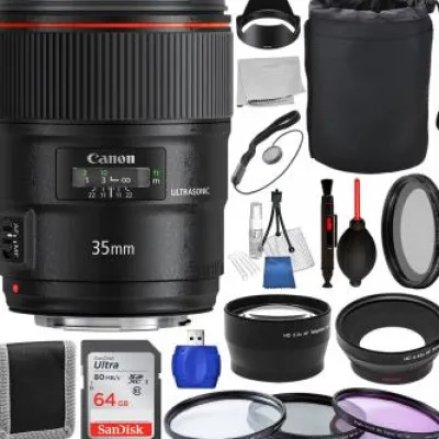 Hot Canon EF 35mm f/1.4L II USM Lens - 9523B002 with Accessory Bundle