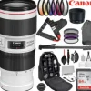 New Canon EF 70-200mm f/4L IS II USM Lens - 2309C002 with 18pc Advanced Lens Bundle