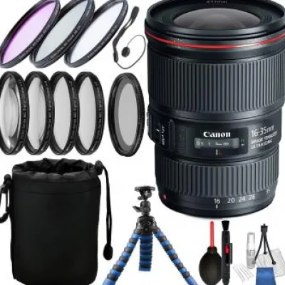 Outlet Canon EF 16-35mm f/4L IS USM Lens with Accessory Bundle