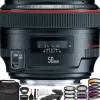 Discount Canon EF 50mm f/1.2L USM Lens with Accessory Bundle