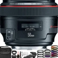 Discount Canon EF 50mm f/1.2L USM Lens with Accessory Bundle