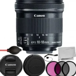 Outlet Canon EF-S 10-18mm f/4.5-5.6 IS STM Lens with 6PC Accessory Bundle