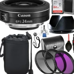 Hot Canon EF-S 24mm f/2.8 STM Lens - 9522B002 with Deluxe Starter Bundle