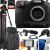 Best Canon EOS C70 Cinema Camera  with Essential Accessory Bundle - Includes: SanDisk Extreme Pro 128GB SDXC, Professional 72â€ Video Tripod, Water Resistant Deluxe Backpack & Much More