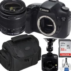 Hot Canon EOS 7D Digital SLR Camera with 18-55mm f/3.5-5.6 IS II Lens and Accessory Bundle Plus FREE Car Dash Cam