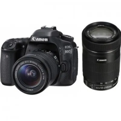 Best Canon EOS 80D DSLR Camera Body with 18-55mm and 55-250mm STM Twin Lens Kit