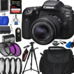 Best Canon EOS 90D DSLR Camera with 18-55mm Lens - 3616C009 Essential Bundle