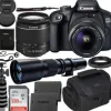 Discount Canon EOS 4000D DSLR Camera with EF-S 18-55mm f/3.5-5.6 III Lens & 500mm Preset Lens Beginnerâ€™s Bundle - Includes: SanDisk Ultra 128GB SDXC Memory Card