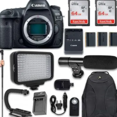 New Canon EOS 5D Mark IV Full Frame Digital SLR Camera (Body Only) and Accessory Bundle