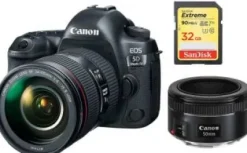 Sale Canon EOS 5D Mark IV with EF 24-105mm f/4L IS II USM Lens Prime Lens Bundle