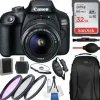 Discount Canon EOS 4000D with EF-S 18-55mm f/3.5-5.6 III and Accessory Bundle