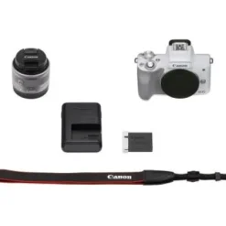 Fashion Canon EOS M50 Mark II Mirrorless Camera with 15-45mm Lens (White)