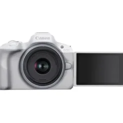 Sale Canon EOS R50 Mirrorless Camera with 18-45mm IS Lens (White)