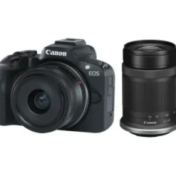 Outlet Canon EOS R50 Mirrorless Camera w/ 18-45mm and 55-210mm Lenses (Black)