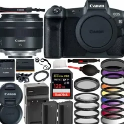 Sale Canon EOS R Mirrorless Digital Camera - 3075C002 with RF 35mm f/1.8 IS Macro STM Lens - 2973C002 & Deluxe Accessory Bundle