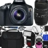 Outlet Canon EOS Rebel T6 DSLR Camera with 18-55mm & Sigma 70-300mm f4-5.6 DG Macro for EOS Lenses - Starters Bundle
