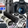 Fashion Canon EOS Rebel T7 DSLR with EF-S 18-55mm f/3.5-5.6 IS II Lens - 2727C002, EF 75-300 f/4-5.6 III Lens - 6472A002 and Professional Lens Bundle