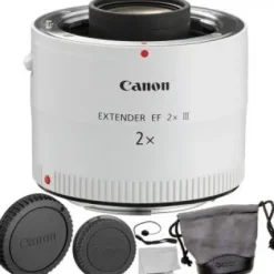New Canon Extender EF 2X III with 2PC Accessory Bundle