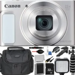 Sale Canon PowerShot SX620 HS Digital Camera (White) Accessory Bundle