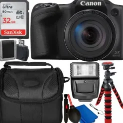 Discount Canon PowerShot SX420 IS Digital Camera (Black) with Accessory Bundle