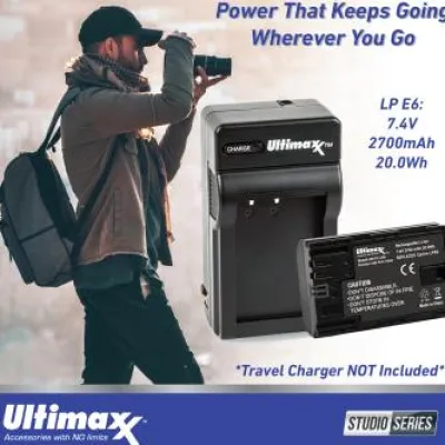 Hot Ultimaxx Canon R6 II (Body Only) Camera Bundle - Includes: 128GB Extreme Memory Card, 2x Replacement Batteries, Professional Deluxe Tripod & Much More (24pc Bundle)