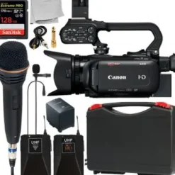 Discount Canon XA11 Compact Full HD Camcorder with HDMI and Composite Output  and Wireless Microphone Kit