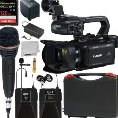 Sale Canon XA45 Professional UHD 4K Camcorder and Wireless Microphone Kit