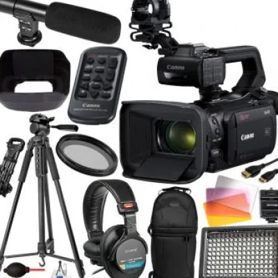 Best Canon XA55 UHD 4K30 Camcorder with Dual-Pixel Autofocus - 3668C002 and Essential Video Accessory Bundle