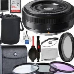 Discount Fujifilm XF 27mm f/2.8 Lens (Black) - 16389123 with Advanced Lens Bundle