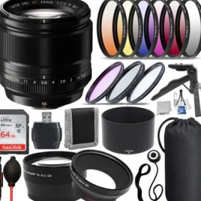 Hot Fujifilm XF 56mm f/1.2 R Lens - 16418649 with Accessory Bundle