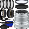 Clearance Fujifilm XF 50mm f/2 R WR Lens (Silver) + Variable Neutral Density Filter (ND2-ND400), 2.2X Telephoto Lens Attachment, 0.43x Wide-Angle Lens Attachment with Detachable Macro & More (17pc Bundle)
