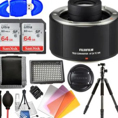 New Fujifilm XF 2x TC WR Teleconverter - 16516271 with Must Have Accessory Bundle