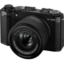New FUJIFILM X-M5 Mirrorless Camera with XC 15-45mm f/3.5-5.6 Lens (Black)