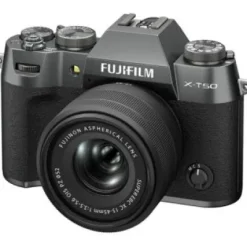 Clearance Fujifilm X-T50 Mirrorless Camera with XC 15-45mm f/3.5-5.6 Lens (Charcoal Silver)