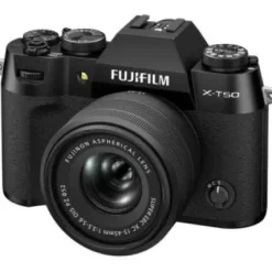 New Fujifilm X-T50 Mirrorless Camera with XC 15-45mm f/3.5-5.6 Lens (Black)