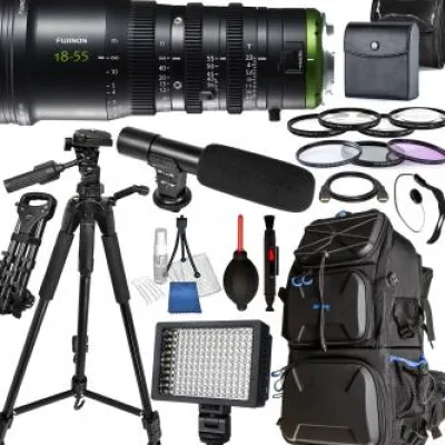 Outlet Fujifilm Fujinon MK18-55mm T2.9 Lens (Sony E Mount) - MK18-55MM T2.9 Videographer Bundle