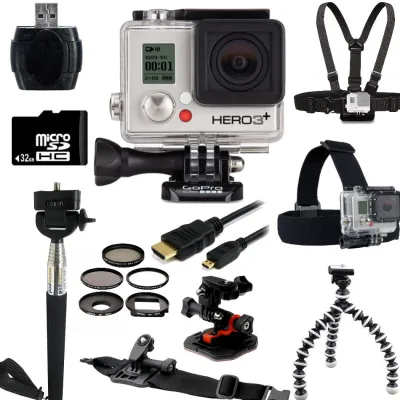 Sale GoPro HERO3+ Silver Edition Camera + Outdoor Kit Bundle