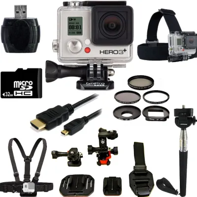 Outlet GoPro HERO3+ Silver Edition Camera + Helmet Kit Bundle