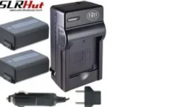 Discount SLRHut HDFX Canon Premium Power Pack - 2 Batteries, 1 Rapid Travel Charger + Cleaning Kit