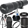 Discount Ultimaxx 500mm F/8.0 Multi Coated High-Power Preset Telephoto Lens (for Canon) Accessory Bundle