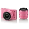 Clearance Nikon 1 J1 Mirrorless Digital Camera with 10-30mm / 30-110 mm Lens (Pink) 1J1