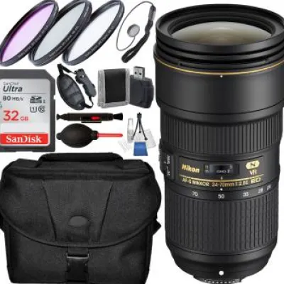 Fashion Nikon AF-S NIKKOR 24-70mm f/2.8E ED VR Lens - 20052 and Accessory Bundle